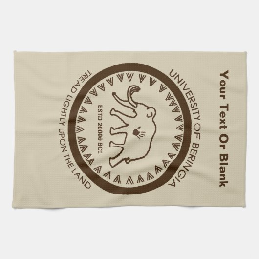 Universiteit van Beringia Mammoth Theedoek (Horizontaal)
