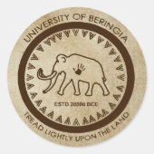 Universiteit van Beringia Ronde Sticker (Voorkant)