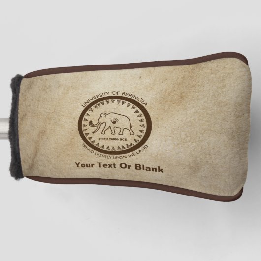 Universiteit van Beringia Wooly Mammoth Seal Golfheadcover (Voorkant)