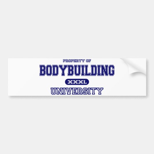 Universiteit van Bodybuilding Bumpersticker (Voorkant)