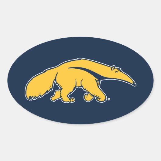 Universiteit van Californië, Irvine Anteater Ovale Sticker (Voorkant)