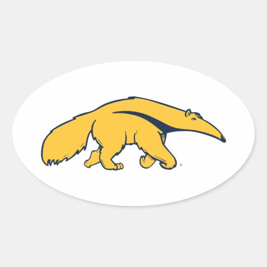 Universiteit van Californië, Irvine Anteater Ovale Sticker (Voorkant)