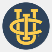 Universiteit van Californië, Irvine Logo Ronde Sticker (Voorkant)