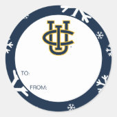 Universiteit van Californië, Irvine Logo Ronde Sticker (Voorkant)