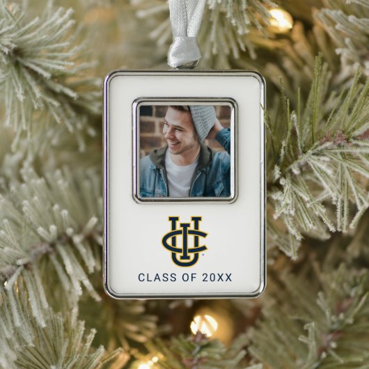 Universiteit van Californië, Irvine Logo Verzilverd Omlijst Ornament (Boom)