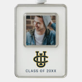 Universiteit van Californië, Irvine Logo Verzilverd Omlijst Ornament (Voorkant)