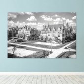 Universiteit van CHICAGO Campus 1907 Canvas Afdruk (Insitu (Houten vloer))