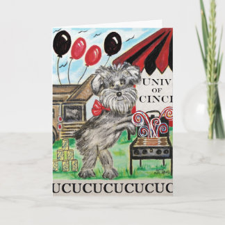 Universiteit van Cincinnati Tailgating Dog Blank K Notitiekaartje