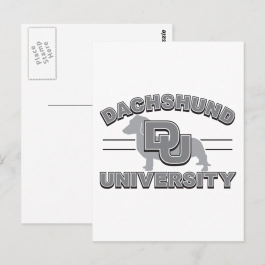 Universiteit van Dachshund Briefkaart (Voorkant / Achterkant)