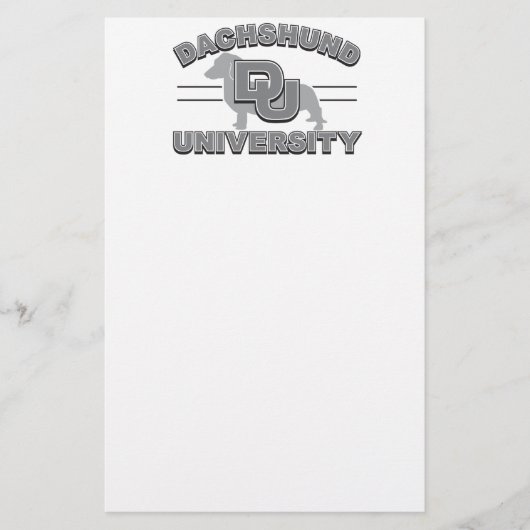 Universiteit van Dachshund Briefpapier (Voorkant)