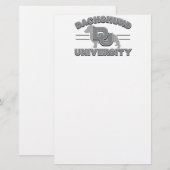 Universiteit van Dachshund Briefpapier (Voorkant / Achterkant)