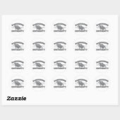 Universiteit van Dachshund Ronde Sticker (Vel)
