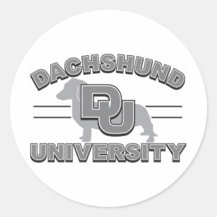 Universiteit van Dachshund Ronde Sticker