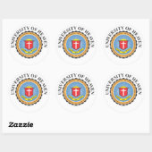 Universiteit van de hemel kleurrijke school emblee ronde sticker (Vel)