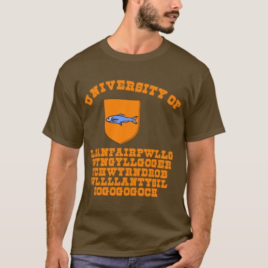 Universiteit van de langste naam in het Engels T-shirt (Voorkant)