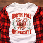 Universiteit van de Noordpool Coquette Kerstmis Tri-Blend Shirt