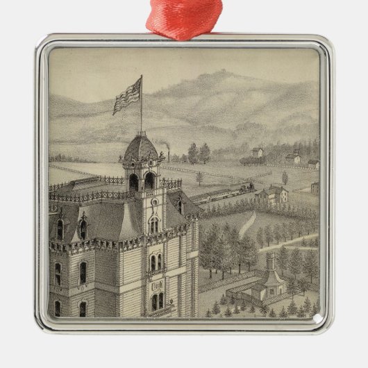 Universiteit van de Stille Oceaan Metalen Ornament (Voorkant)