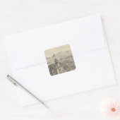 Universiteit van de Stille Oceaan Vierkante Sticker (Envelop)