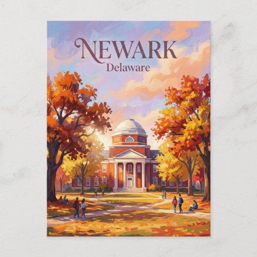 Universiteit van Delaware Campus VS Briefkaart (Voorkant)