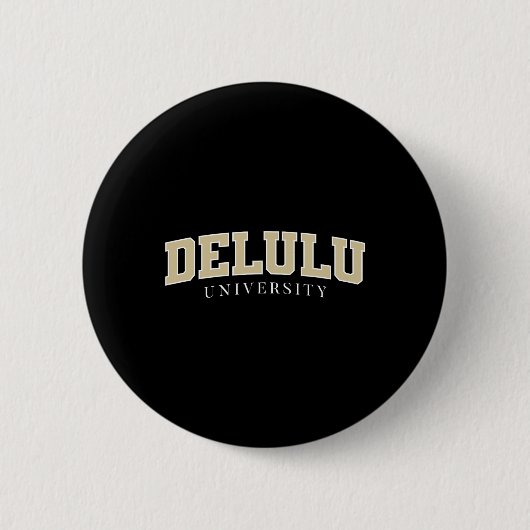 Universiteit van Delulu Origineel Ronde Button 5,7 Cm (Voorkant)