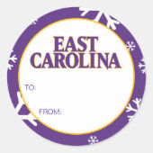 Universiteit van East Carolina | East Carolina 2 Ronde Sticker (Voorkant)
