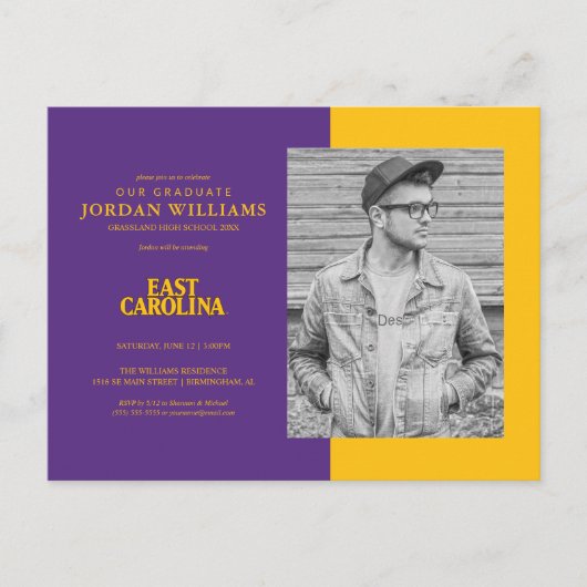 Universiteit van East Carolina | East Carolina Aankondigingskaart (Voorkant)