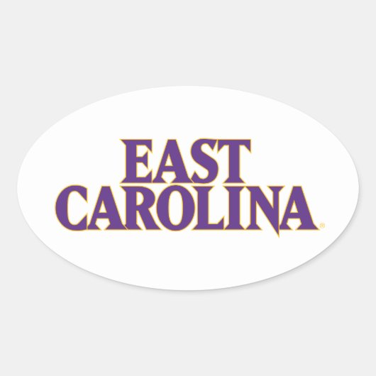 Universiteit van East Carolina | East Carolina Ovale Sticker (Voorkant)