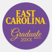 Universiteit van East Carolina | East Carolina Ronde Sticker (Voorkant)