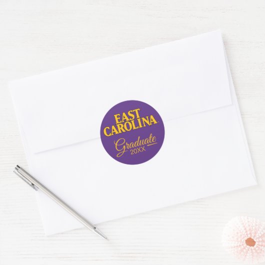 Universiteit van East Carolina | East Carolina Ronde Sticker (Envelop)