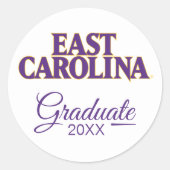 Universiteit van East Carolina | East Carolina Ronde Sticker (Voorkant)