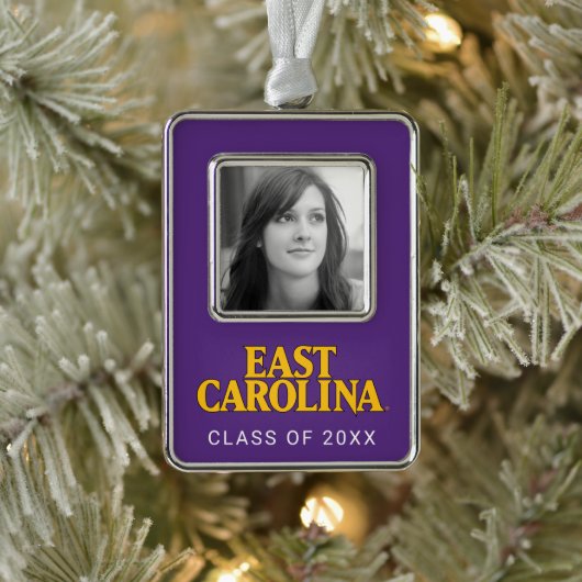 Universiteit van East Carolina | East Carolina Verzilverd Omlijst Ornament (Boom)