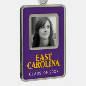 Universiteit van East Carolina | East Carolina Verzilverd Omlijst Ornament (Rechts)