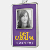 Universiteit van East Carolina | East Carolina Verzilverd Omlijst Ornament (Links)