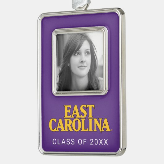 Universiteit van East Carolina | East Carolina Verzilverd Omlijst Ornament (Links)