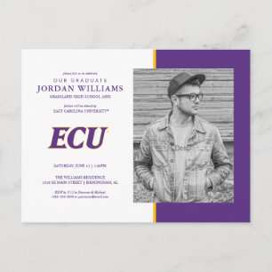Universiteit van East Carolina   ECU LOGO Aankondigingskaart
