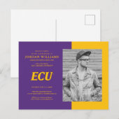 Universiteit van East Carolina | ECU LOGO Aankondigingskaart (Voorkant / Achterkant)