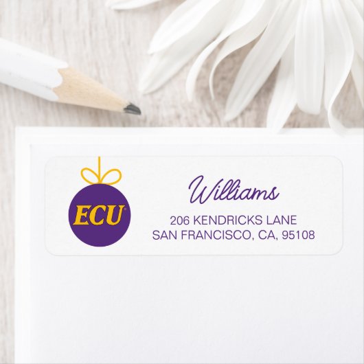 Universiteit van East Carolina | ECU LOGO Etiket (Insitu)