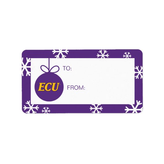 Universiteit van East Carolina | ECU LOGO Etiket (Voorkant)