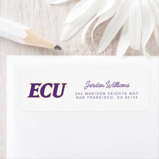 Universiteit van East Carolina | ECU LOGO Etiket (Insitu)