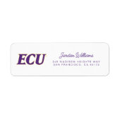 Universiteit van East Carolina | ECU LOGO Etiket (Voorkant)