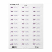Universiteit van East Carolina | ECU LOGO Etiket (Full Sheet)