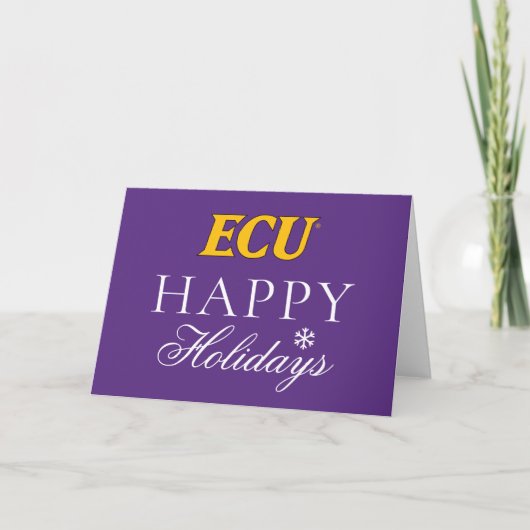 Universiteit van East Carolina | ECU LOGO Feestdagen Kaart (Voorkant)