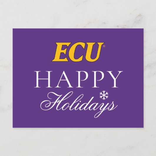 Universiteit van East Carolina | ECU LOGO Feestdagenkaart (Voorkant)