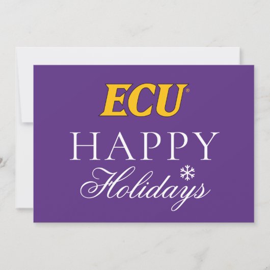 Universiteit van East Carolina | ECU LOGO Feestdagenkaart (Voorkant)