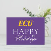 Universiteit van East Carolina | ECU LOGO Feestdagenkaart (Staand voorkant)