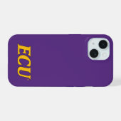 Universiteit van East Carolina | ECU LOGO iPhone 15 Case (Achterkant horizontaal)