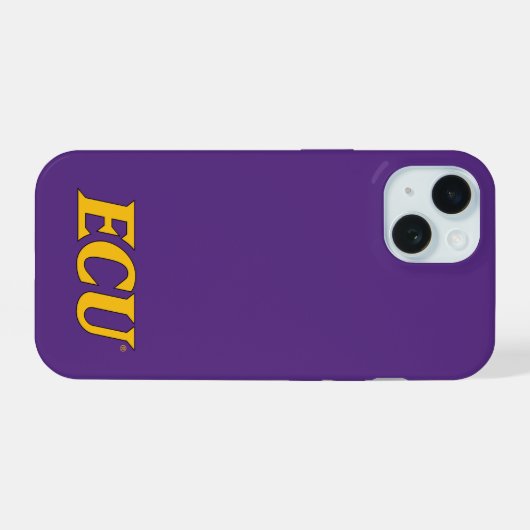 Universiteit van East Carolina | ECU LOGO iPhone 15 Case (Achterkant horizontaal)
