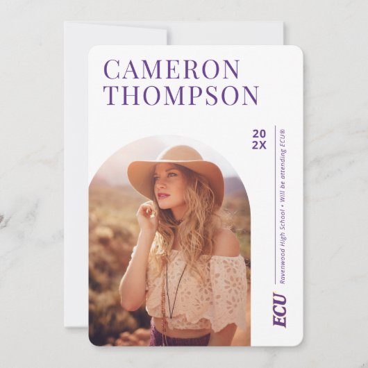 Universiteit van East Carolina | ECU LOGO Kaart (Voorkant)