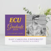 Universiteit van East Carolina | ECU LOGO Kaart (Staand voorkant)