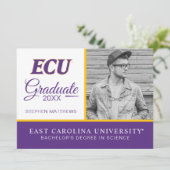 Universiteit van East Carolina | ECU LOGO Kaart (Staand voorkant)